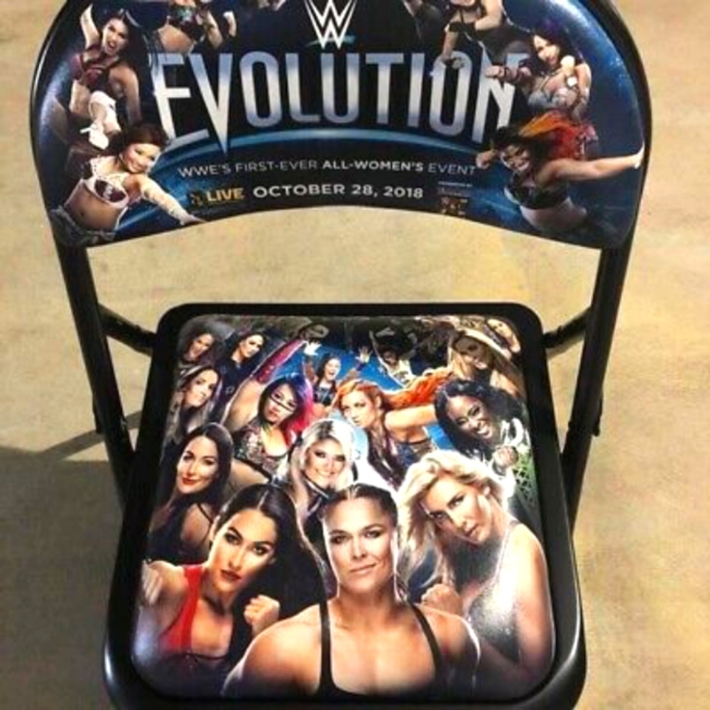 WWE Women’s EVOLUTION Event CHAIR. Condition is Used but in great shape.